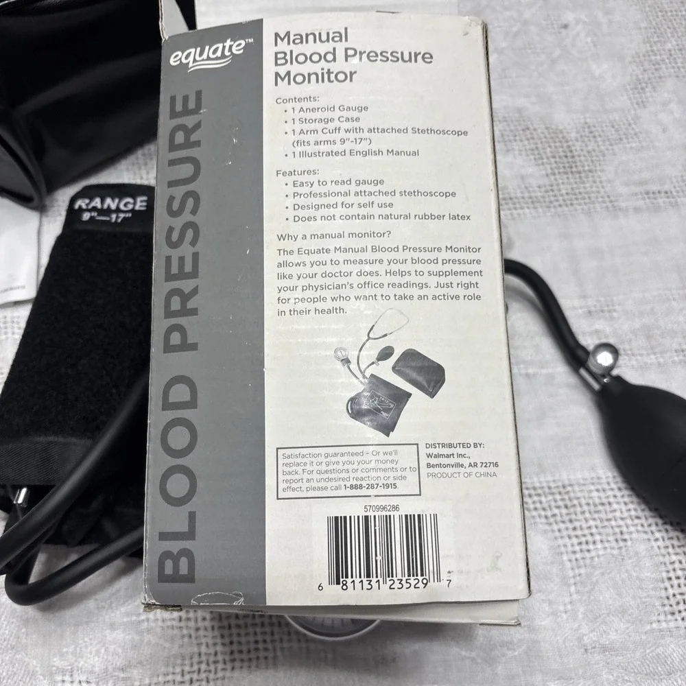 Equate Manual Blood Pressure Monitor With Accessories Bag